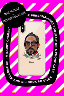 iPhone Case with personalised comic style portrait