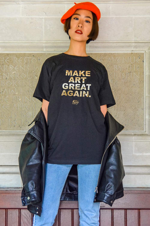 Make Art Great Again black gold t-shirt