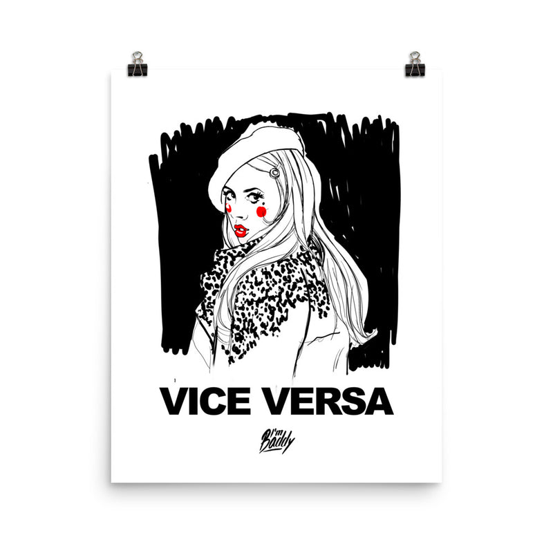 Monochrome Poster with Vice Versa print