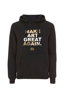 Make Art Great Again black gold hoodie