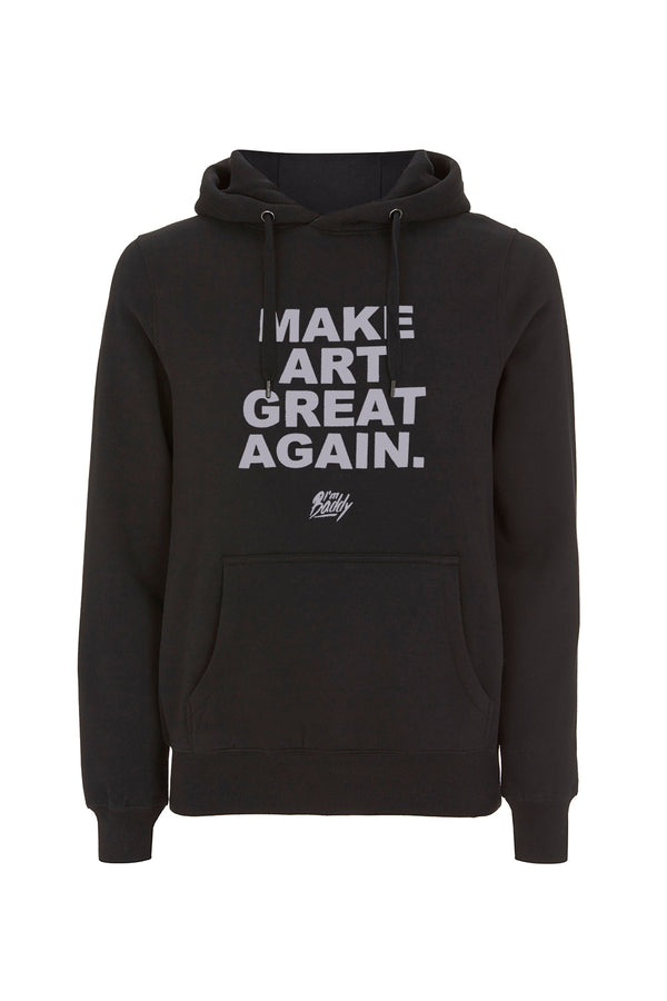 Make Art Great Again black hi-vis hoodie
