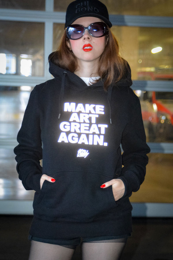 Make Art Great Again black hi-vis hoodie