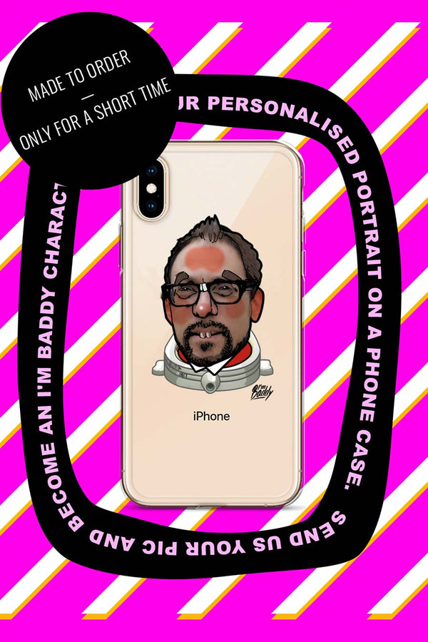 iPhone Case with personalised comic style portrait