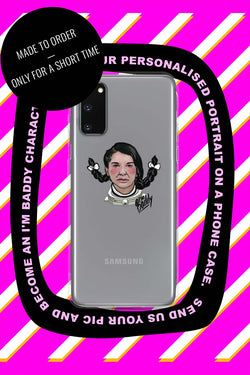 Samsung Case with personalised comic style portrait