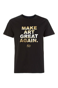 Make Art Great Again black gold t-shirt