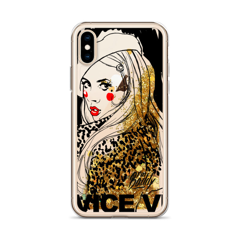 Vice Versa Gold Glitter Phone Case