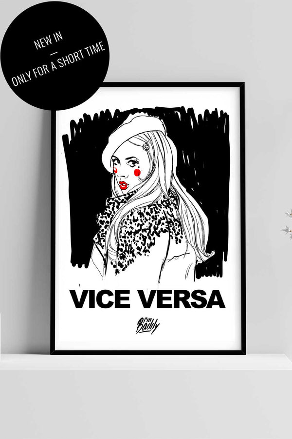 Monochrome Poster with Vice Versa print